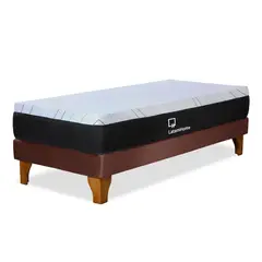 LATAM HOME - CAMA ZEN TOP FOAM SOFT TELA CHOCOLATE 1 1/2PZA