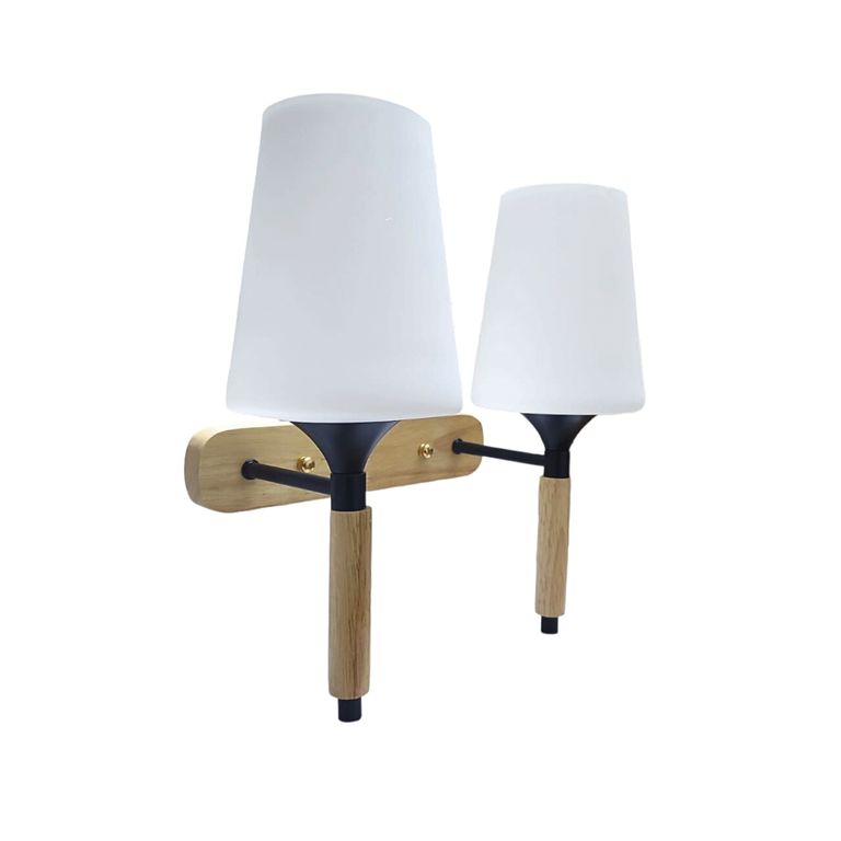 Apliqué de Pared Doble Lusitania Porta E-27 Incluye Ampolleta Fría