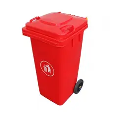 SIGNET - Contenedor Basura 120 Litros Rojo Basurero