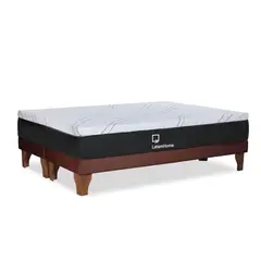 LATAM HOME - CAMA ZEN TOP SPRING SOFT TELA CHOCOLATE SUPER KING