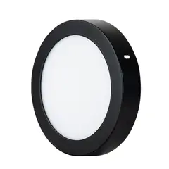 GENERICO - Panel Led Plafon Sobrepuesto Redondo Negro 24w Want LUZ CALIDA