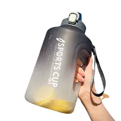 CRUSEC - Botella De Agua Gradiente 2300ml Deportiva Fitness Unisex Gris