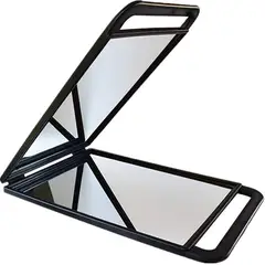 GENERICO - ESPEJO RETROVISOR DOBLE DE BARBERIA PELUQUERIA NEGRO