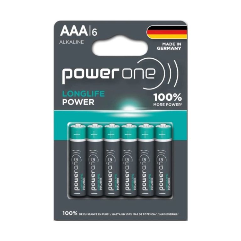 BLISTER PILAS ALCALINAS AAA X6 POWERONE