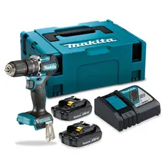 MAKITA - Taladro Percutor 18v Brushless Dhp487SY2J/ 2 Baterias