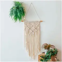 GENERICO - Tapiz Tejido para Colgar en la Pared Arte Bohemio Macrame