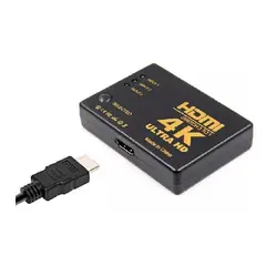 LISM - Switch Hdtv 4k Ultra Hd 3 Puertos Con Control Remoto 3x1 297006
