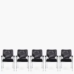 FORM OFFICE - Pack 5 Sillas Visita Strong Negro Form