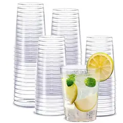 PASTELERIUS - 50 Vasos Desechables Vaso Plastico Vasos Acrilicos Vasos Cerveceros Vaso Bebida Plasticos 210ml/70z
