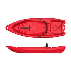 SEAFLO - KAYAK 1 PERSONA + 1 NIÑO O MASCOTA SIT ON ROJO