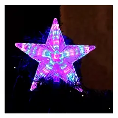 GENERICO - Estrella LED Grande Para Árbol Navideño a Pilas