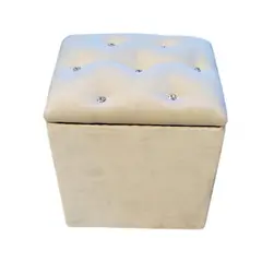GENERICO - Pouf Baul Crudo felpa Diamante 40x33x45 Rimar