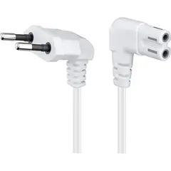 GENERICO - Cable De Poder Tv Blanco 2m Premium Smart Tv Corriente Tipo8
