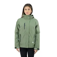 HARDWORK - Parka Desmontable HW Reno 3 en 1 Verde Oliva Mujer