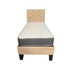 MUEBLES HVM - Cama HVM 15P Beige lino PMadera