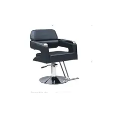 GENERICO - Sillon o Silla Hidraulica para Peluqueria Barberia Cuerina Negra