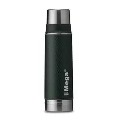 MEGA - Termo 0,47 litros de acero inoxidable negro Megaslim
