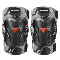 MOTOWOLF - Rodilleras de Camuflaje con Reflectantes y Correas Ajustables MOTOWLOF 1034-CA