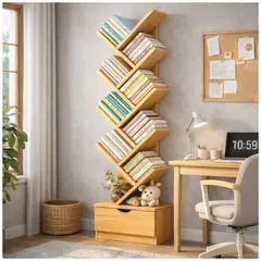 HOMER DESIGN - Biblioteca Librero De Arbol Organizador De Libros Alto 147cm