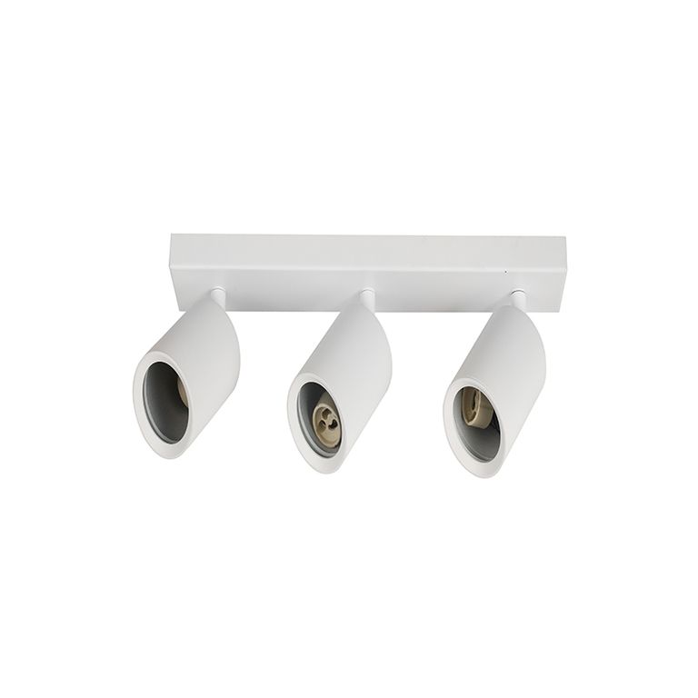 Apliqué BLANCO Sobrepuesto 3 Focos Dirigibles Porta Gu10