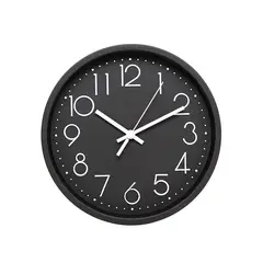 LUNA - Reloj De Pared Negro De 30cm