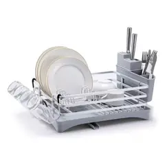 MP - Secador De Platos Platera Moderna De Aluminio Escurridor Inoxidable
