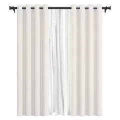 VINCENZI - Cortina de Tela Blackout Blanca Velo 140x220