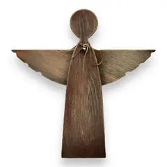 TAIKKEE - ANGELES DECORATIVOS DE MADERA BLANCO ALBAYALDE 1 UNIDAD