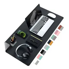 GENERICO - Mouse Pad Mouse Mat Antideslizante Escritorio Ecocuero 80x40 negro