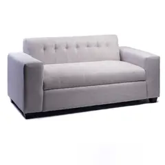 MUEBLES NEW - SOFA TRES CUERPOS GRIS LINO