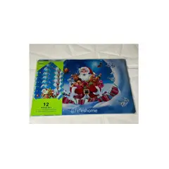 GENERICO - Navidad Set 12 Individuales Mesa + 6 Posa Vasos