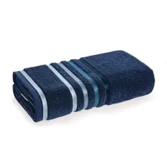 KARSTEN - Sábana de baño Lumina 500gr 86 x 150 cm Azul Marino/Azul