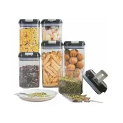 GENERICO - Set De 7 Contenedores Hermeticos De Plastico Cocina Despensa