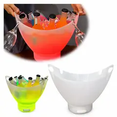 GENERICO - Cubeta Hielera Con Luz Led 7Lts Parlante Para Fiesta Bar