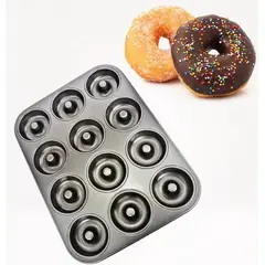 GENERICO - Molde 12 Rosquillas Anti Adherente Moldes Donuts Tortas Donas