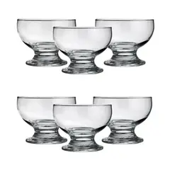ALLEGRA - Set 6 Copas Vidrio Postre Helado Ice Cream 225ml