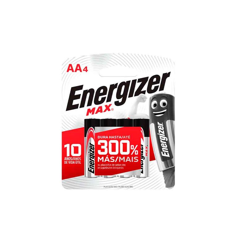 BLISTER PILAS ALCALINA ENERGEIZER MAX AA X 4