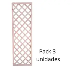 GENERICO - PACK 3 UN. Enrejado Madera 60x180 cm CON MARCO
