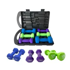 SPORTIME - Set Mancuernas Hexagonales de 6 Kg