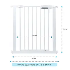 GENERICO - Reja Seguridad Escalera Puerta Bebe Mascotas 75-85 Cms Ancho