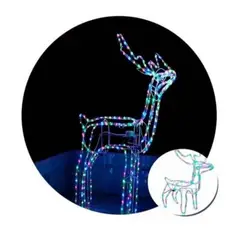 GENERICO - Reno Navidad con Movimiento Luz LED Multicolor 120cm