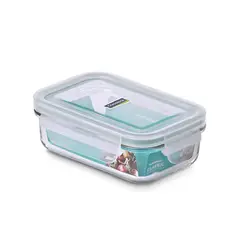 GLASSLOCK - Contenedor De Vidrio Hermético Rectangular 400 Ml