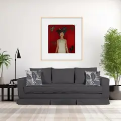 MUNDO LIVING - Sofa 3 cuerpos Siena marengo con resortes pocket 2 cojines de regalo