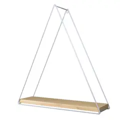 VEKKAHOME - REPISA TRIANGULAR PINO WHITE 37X10X40CM