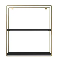 VEKKAHOME - REPISA CUADRADA GOLDEN BLACK