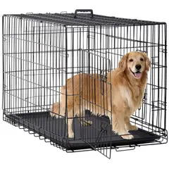 LERNEN - Canil Para Perros Desarmable 2 Puertas - Jaula Max 40 Kg