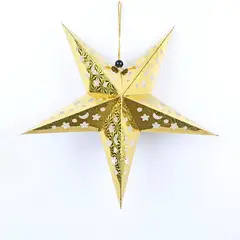 VATYERTY - Decoración de papel en forma de estrella Luz para 45cm.