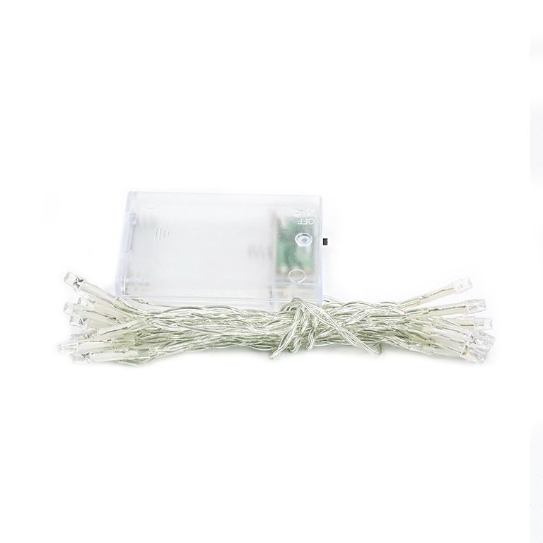 3m 20led Cadena De Luces De Cuentas Para Decoración Blanco cálido.