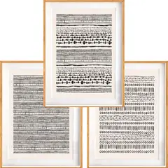 PAPEL ILUSTRADO - Set 3 Dots 50x70 Madera Natural