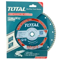 TOTAL TOOLS - Disco De Corte Diamantado Turbo 9 230mm Total Tac2132303